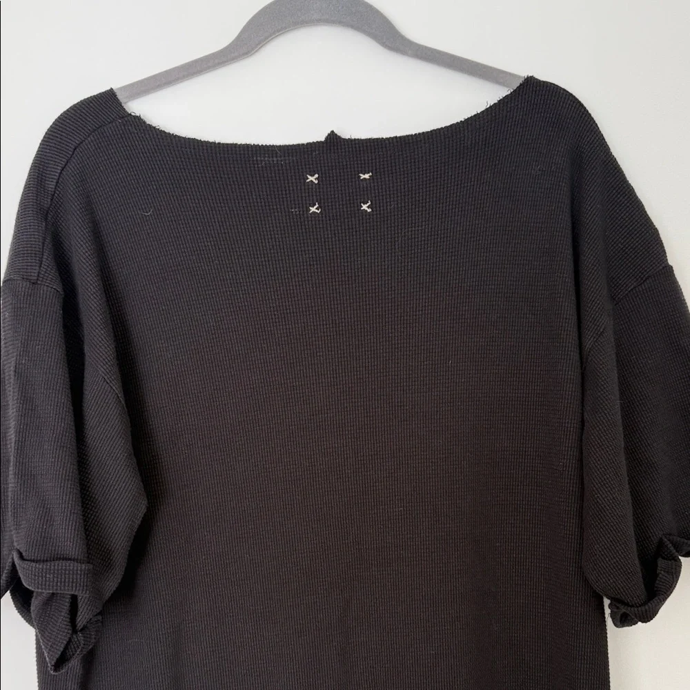 Free People Black Midi Dress with Floral Accents - Picture 12 of 13